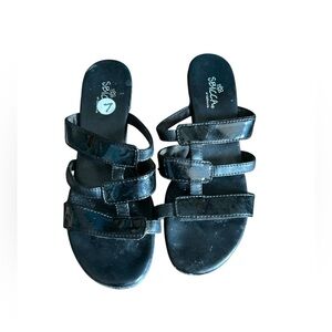 Sbicca Glossy Black Women's Sandals